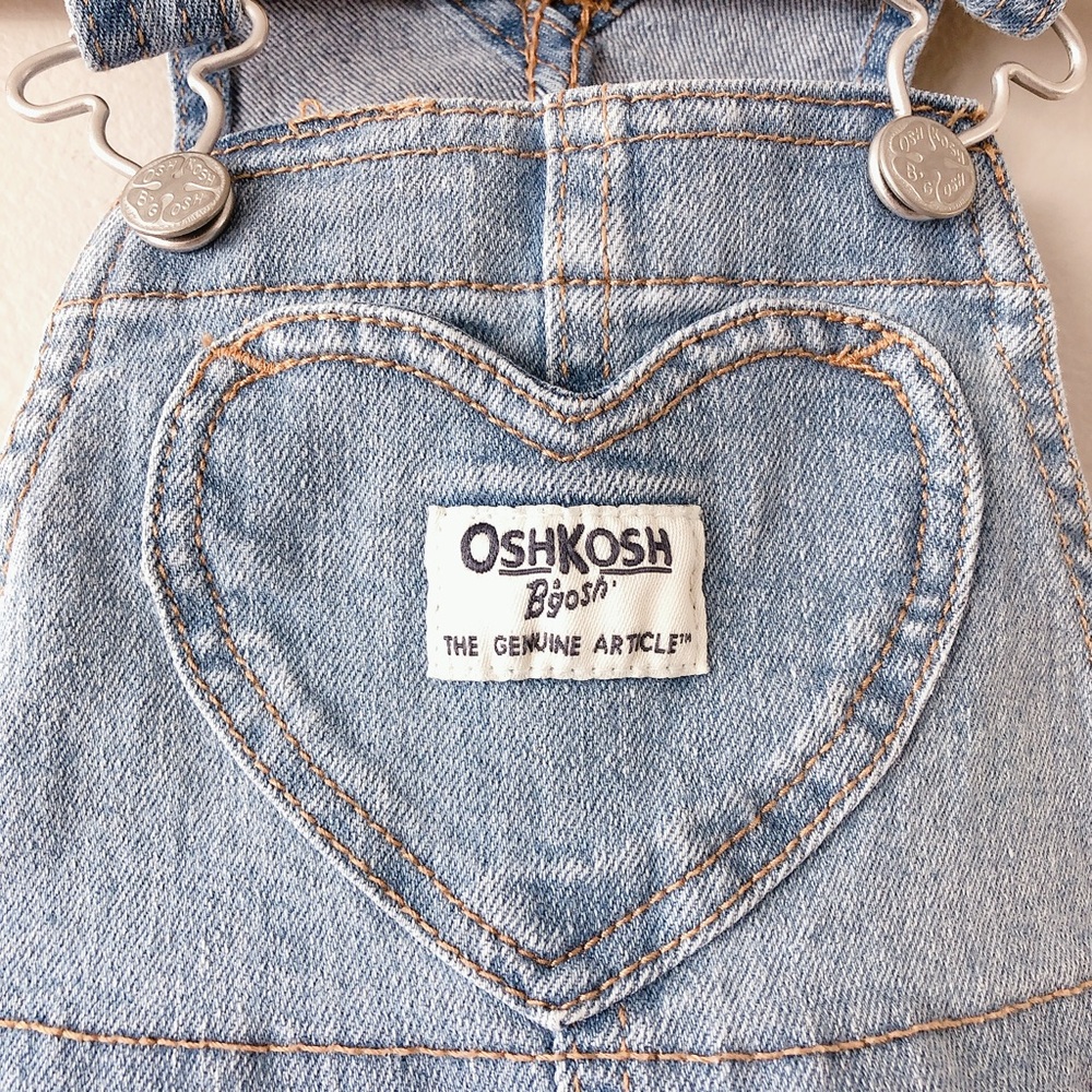 ❗️OshKosh B'gosh Blue Denim and White Floral Skirtall - Picture 5 of 13